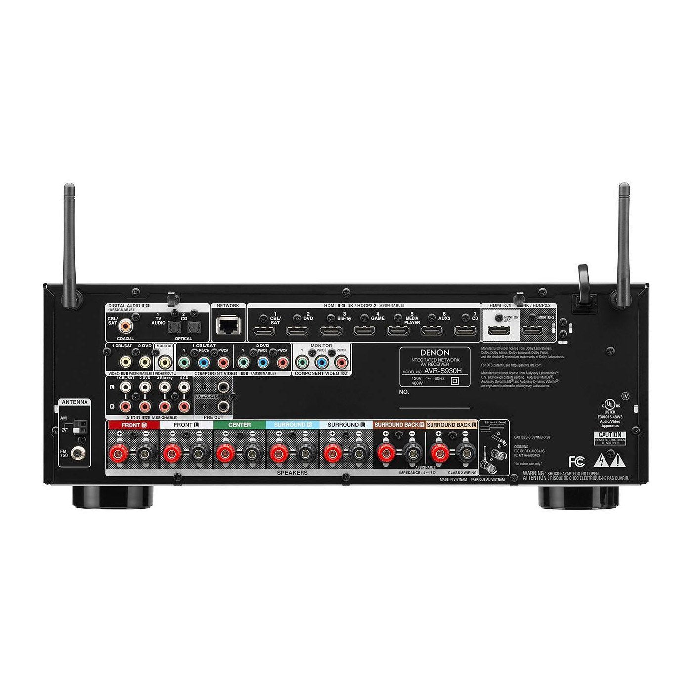 Denon AVR-S930H 7.2-Ch A/V Receiver with Built-In HEOS Wireless Technology, Works with Alexa